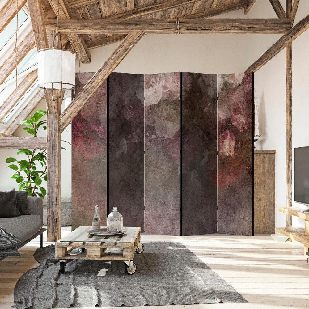 Vienpusējs aizslietnis ar tumšajiem, dūmakainajiem ziediem, 225x172 L-ART