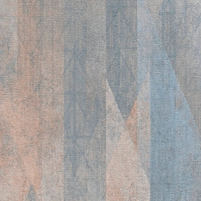 Vintāžas rombveida raksta tapetes - zilā un bēšā krāsā, 1373601 AS Creation