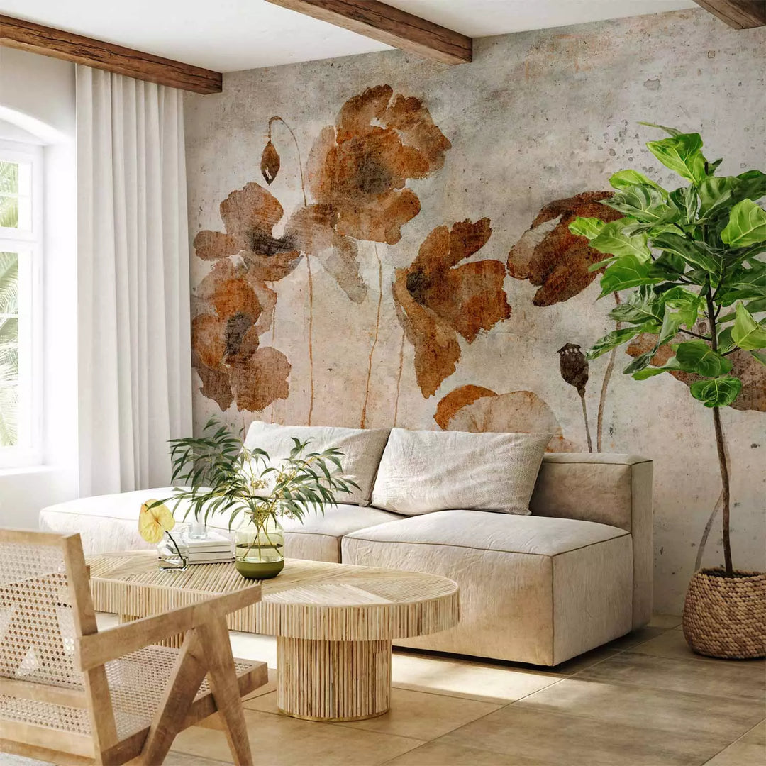 Fototapetai su aguonomis - Akvarelė su aguonomis, 138116