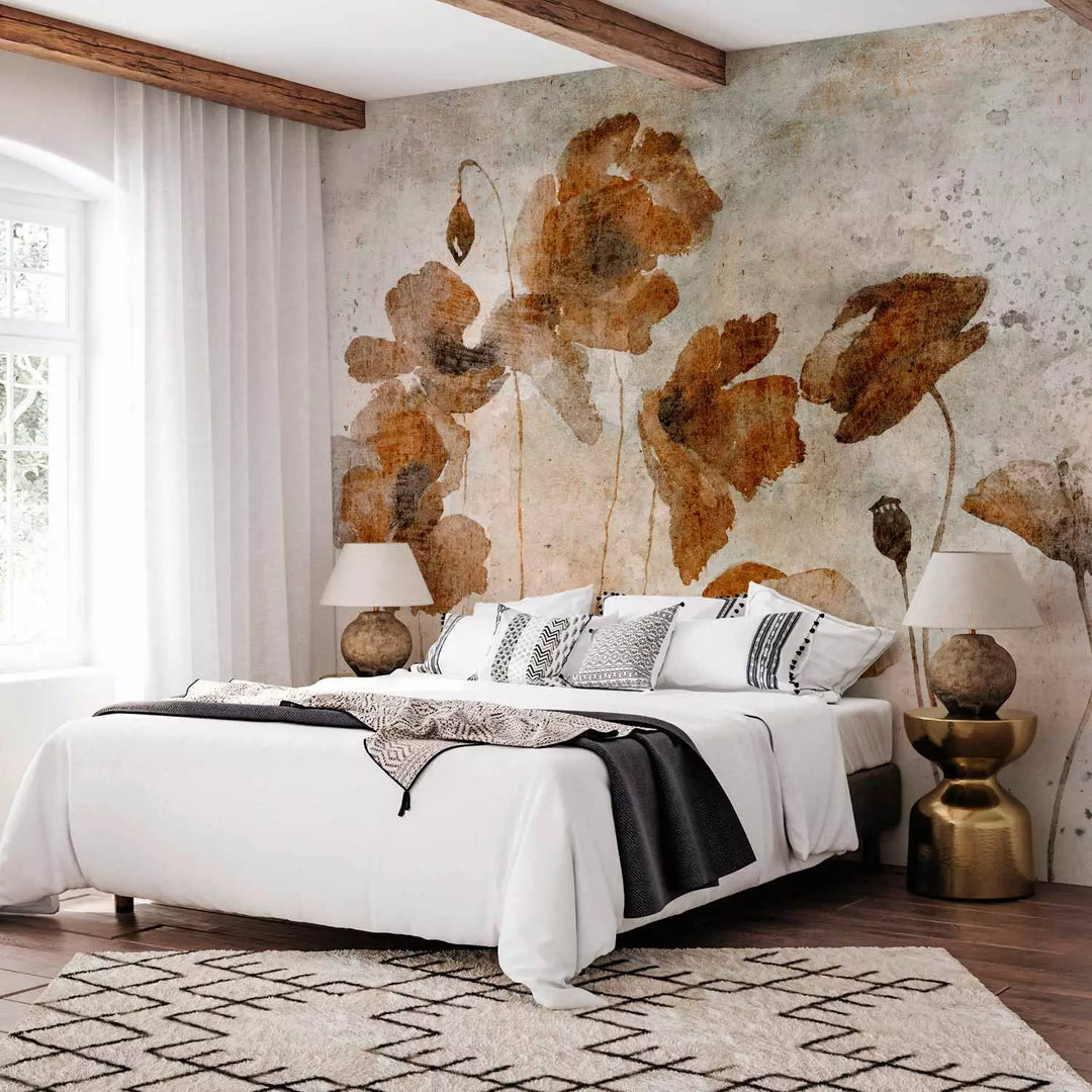 Fototapetai su aguonomis - Akvarelė su aguonomis, 138116