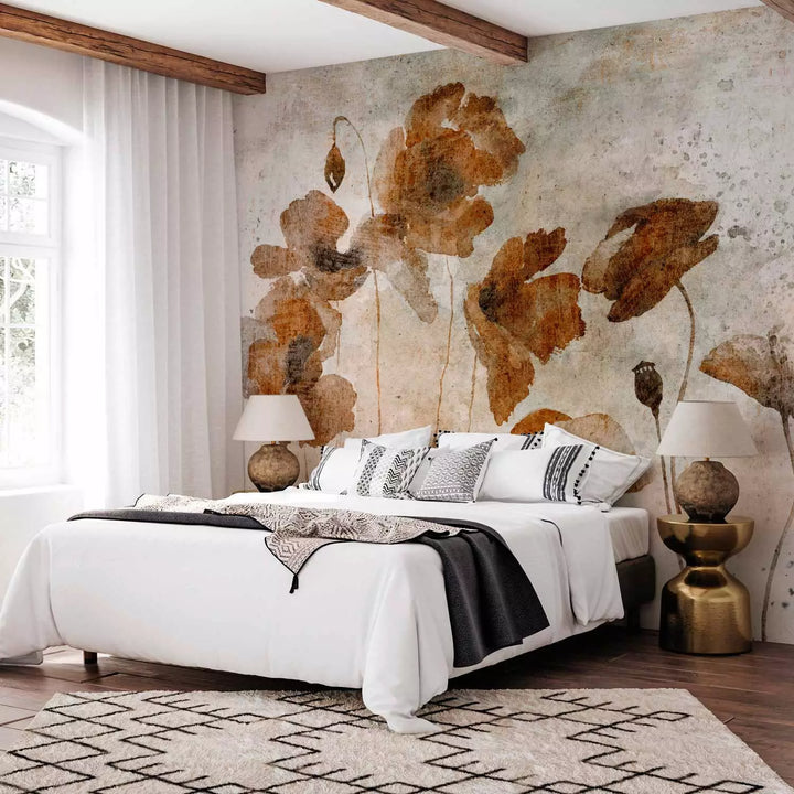 Fototapetai su aguonomis - Akvarelė su aguonomis, 138116