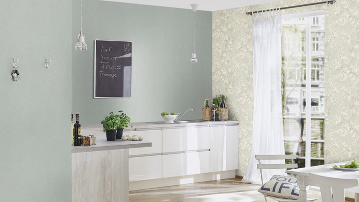 Rasch wallpaper 1562705 | A warm grey shade with a distinctive linen-like texture