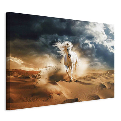 XXL izmēra glezna - Baltais zirgs tuksnesī, 151186 Tapetenshop.lv