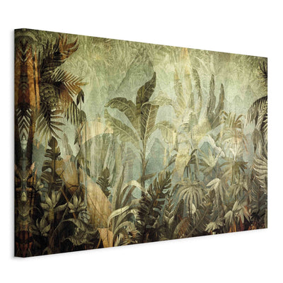 XXL Painting - Exotic Vegetation in Warm Green Colours, 151243 G-ART