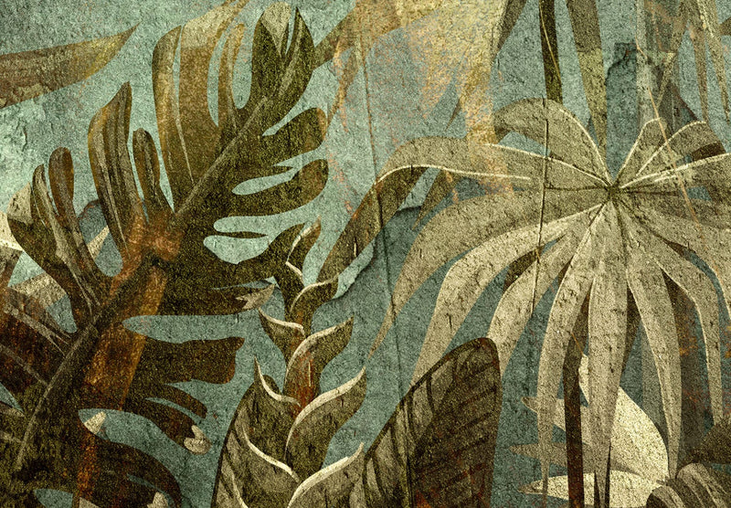 Картина XXL - Экзотическая растительность в теплых зеленых тонах, 151243 G-ART