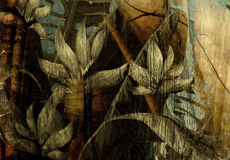 Картина XXL - Экзотическая растительность в теплых зеленых тонах, 151243 G-ART