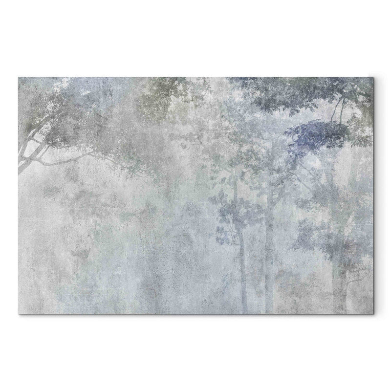 XXL izmēra glezna - Koki miglā - ainava zilos un pelēkos toņos, 151491 G-ART