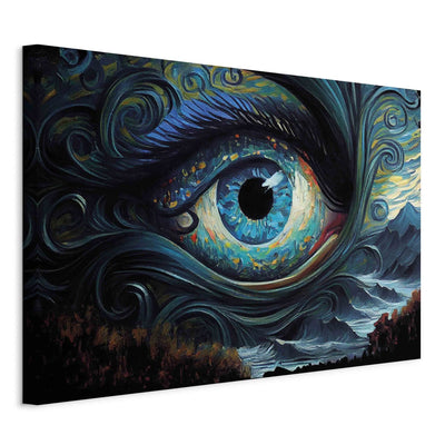 XXL izmēra glezna - Zila acs - Van Goga darbu iedvesmota kompozīcija, 151186 Tapetenshop.lv
