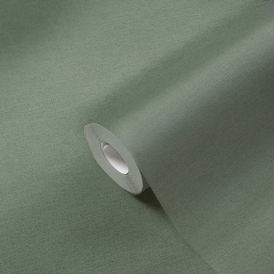 Žalioji Vienspalviai tapetai su tekstilės tekstūra, 1326113 AS Creation