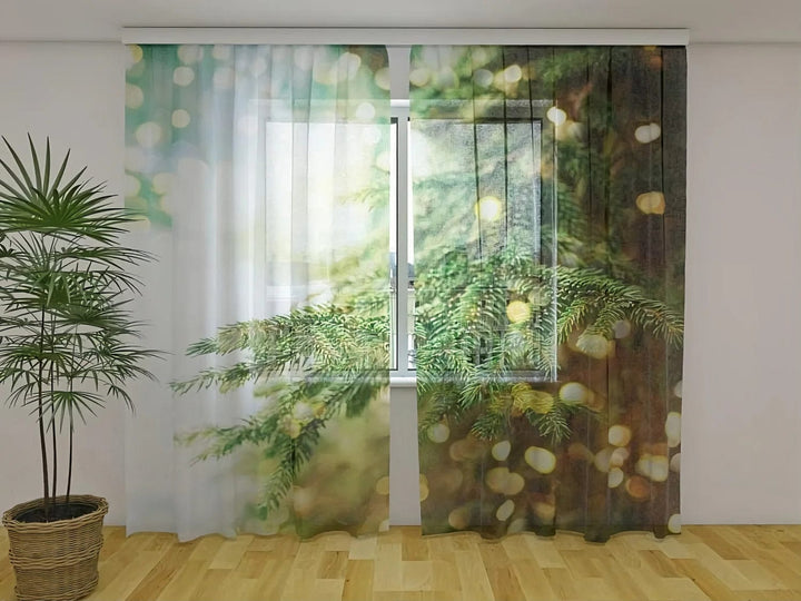 Ziemassvētku aizkari - Burvīga Ziemassvētku eglīte - dažādi izmēri Tapetenshop.lv