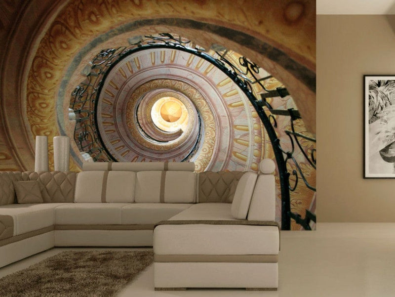 3D Fototapetai su perspektyva 59798 Dekoratyviniai spiraliniai laiptai G-ART
