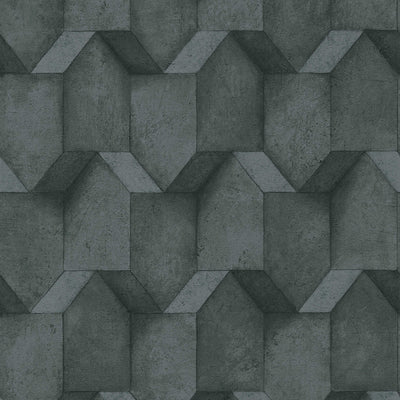 3D обои с бетонным видом и текстурой в черном, 1366260 AS Creation