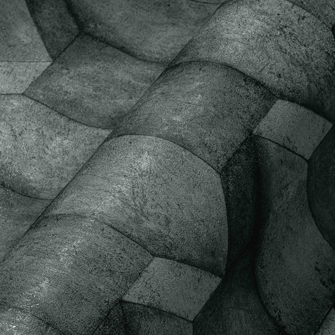 3D tapetes ar betona izskatu un faktūru melnā krāsā AS 388272 AS Creation