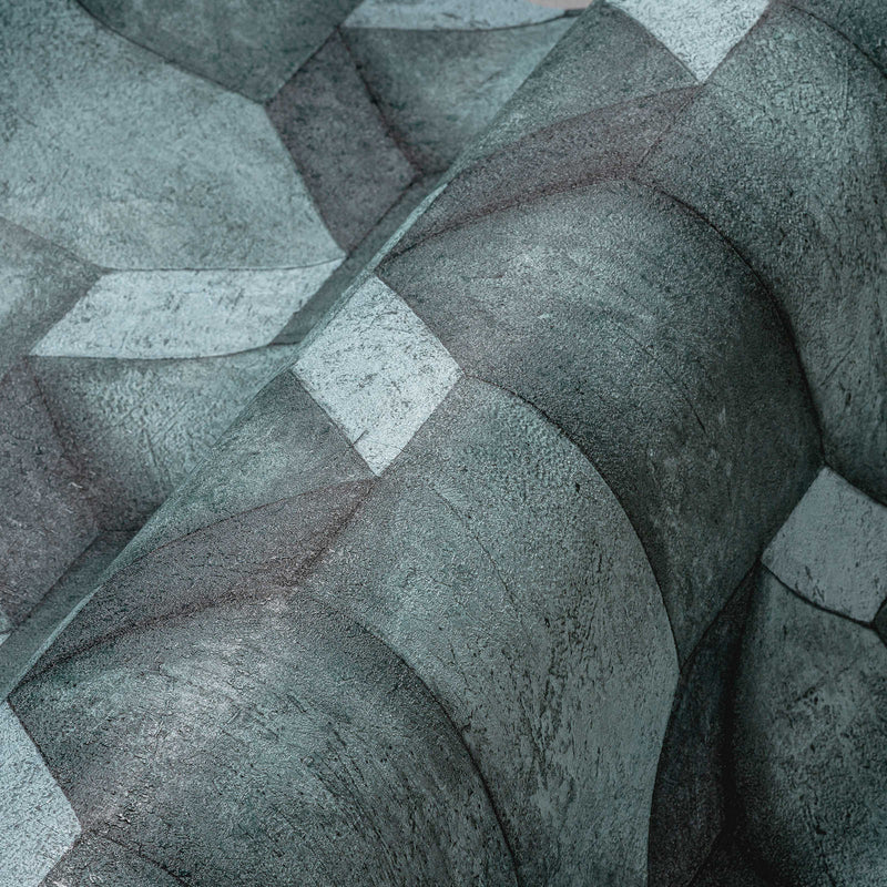 3D wallpaper with concrete look and texture in blue, 1366257 AS Creation