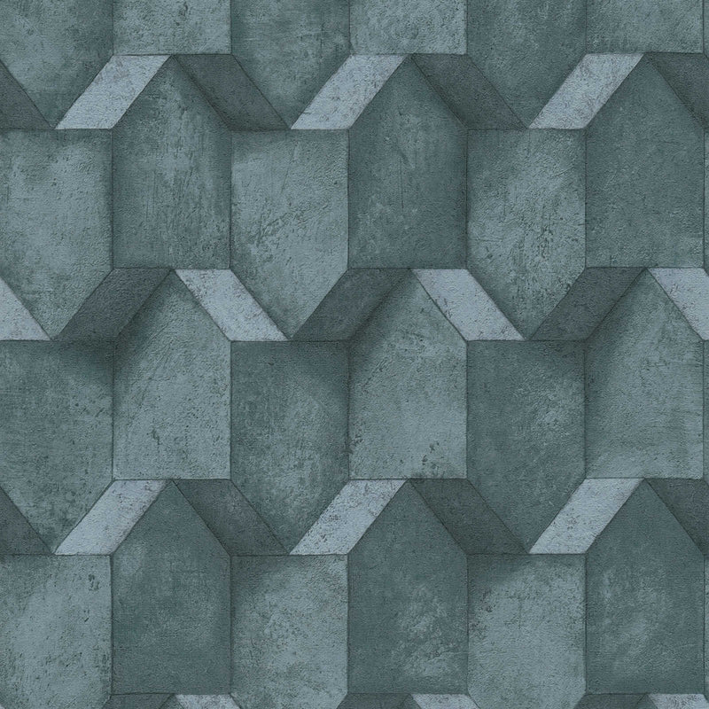 3D -tapeet betoonist ilme ja tekstuuriga sinises, 1366257 AS Creation
