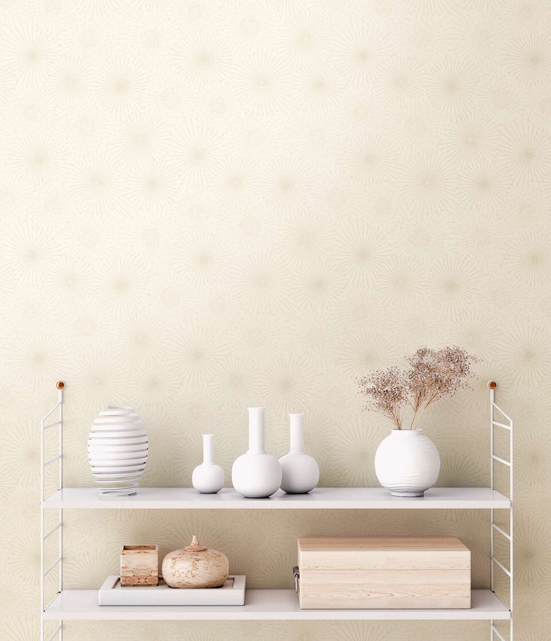 50s Retro Design Wallpaper - Cream 1366127