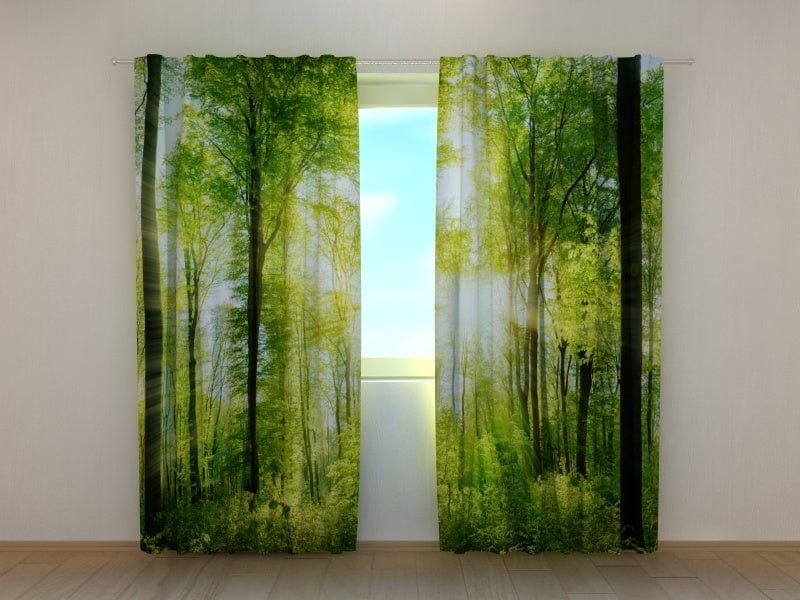 Curtains with forest - Rays of the Sun Tapetenshop.lv