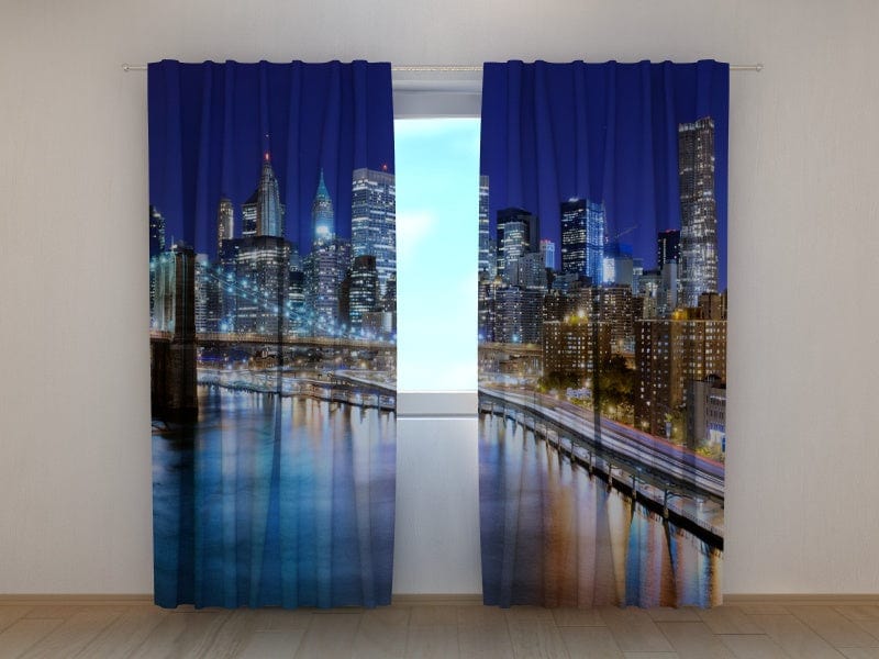 Curtains with New York - Manhattan Bridge Tapetenshop.lv