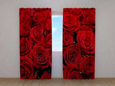 Curtains with roses - The magic of the moment Tapetenshop.lv
