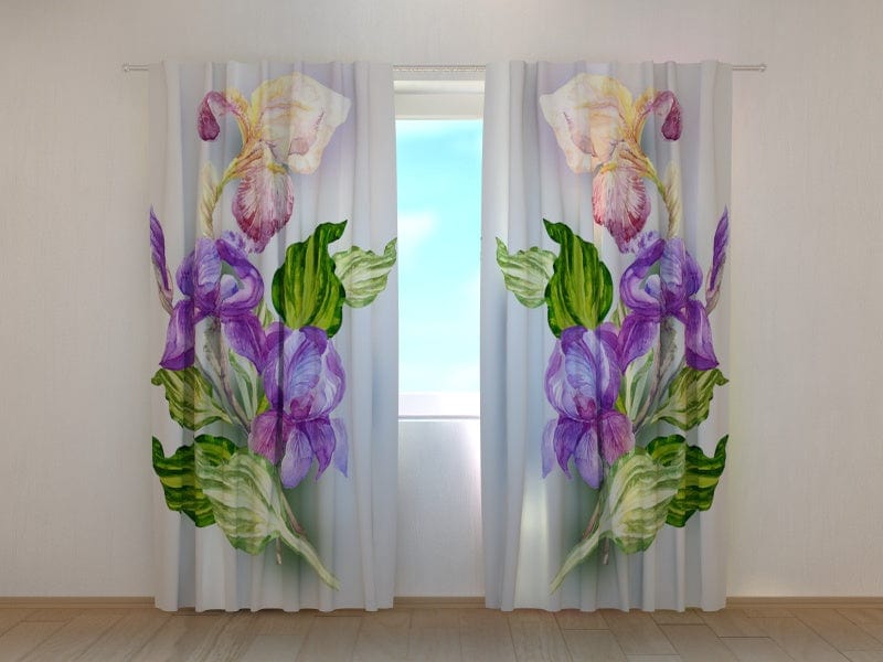 Curtains with flowers - Natural beauty Tapetenshop.lv