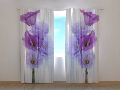 Curtains with flowers - Muse Tapetenshop.lv