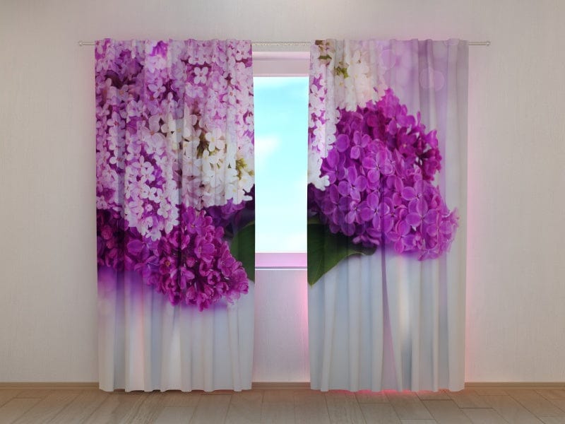 Curtains with flowers - Lilacs of Paris