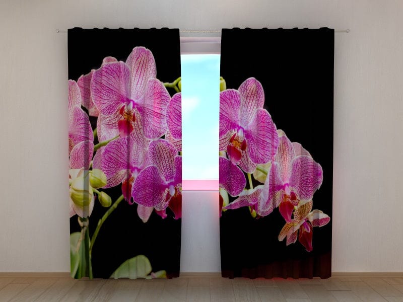 Curtains with flowers - Pink joy Tapetenshop.lv