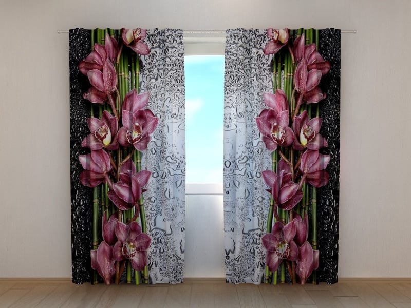 Curtains with flowers - Skaistuma drops Tapetenshop.lv