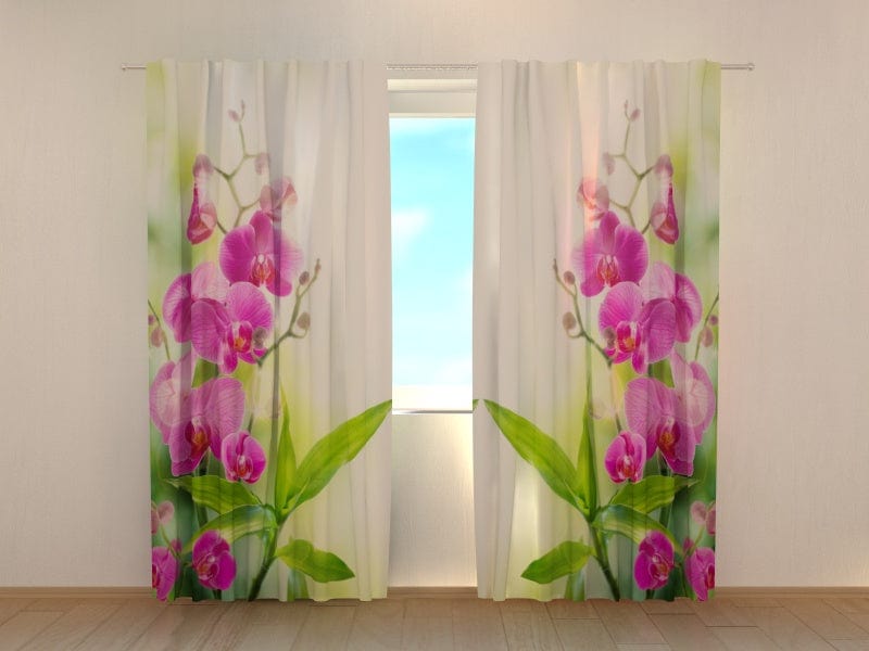 Curtains with flowers - Summer colours Tapetenshop.lv
