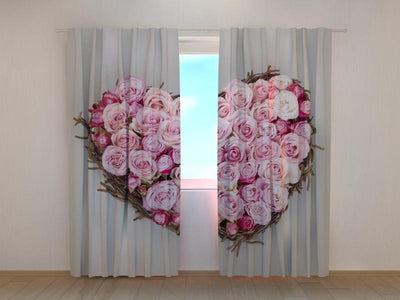 Шторы с цветочными мотивами - HEART OF LOVE Tapetenshop.lv