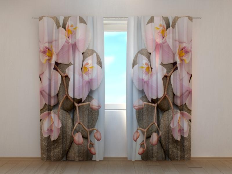 Curtains with floral motifs - Vienna Orchid 2 Tapetenshop.lv