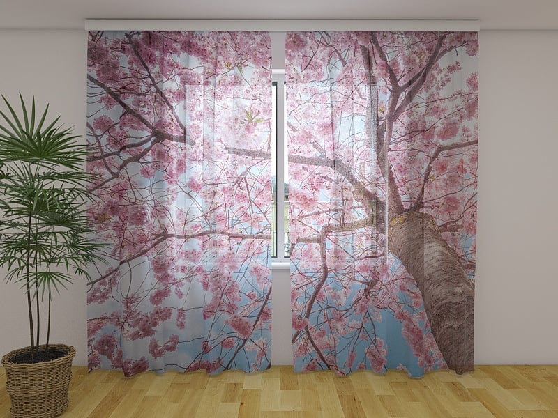Aizkari ar ziedu motīviem - Ziedošā Sakura  Tapetenshop.lv
