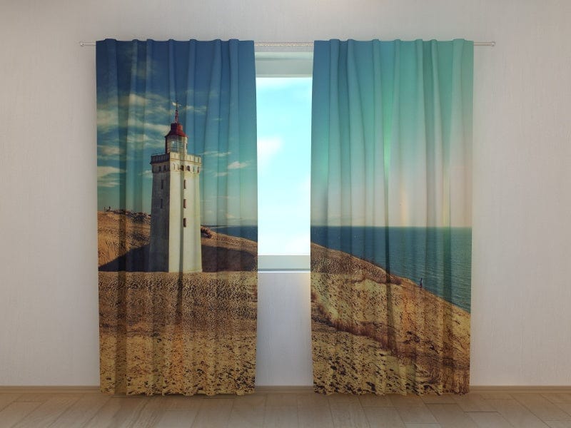 Curtains Lighthouse on the Danish coast Tapetenshop.lv