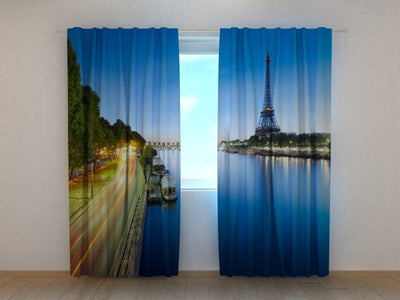 Curtains Eiffel Tower (evening colours) Tapetenshop.lv