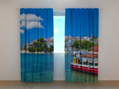 Curtains on the Greek coast Tapetenshop.lv