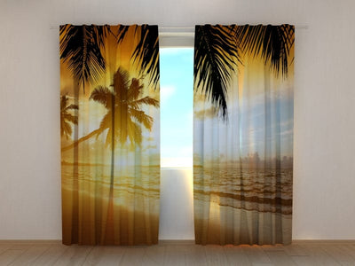 Curtains Caribbean sunset Tapetenshop.lv