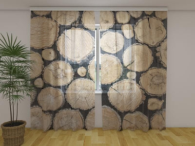 Curtains Wooden logs