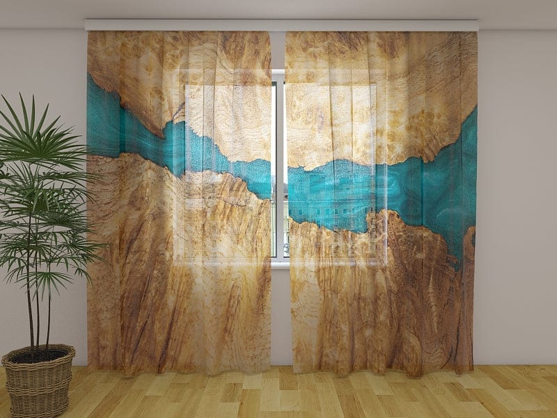 Curtains - Tree with amazing blue veins Tapetenshop.lv