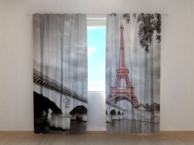 Curtains La Tour Eiffel Tapetenshop.lv