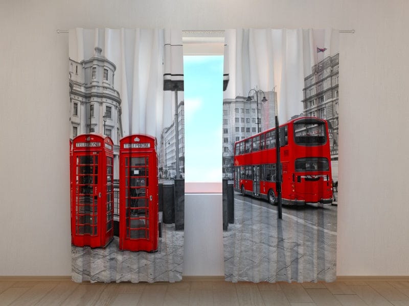 Curtains London bus Tapetenshop.lv