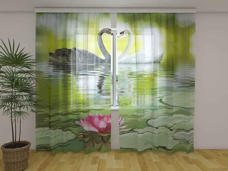 Dienas un nakts aizkari guļamistabai - Melns un balts Tapetenshop.lv