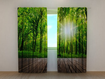 Curtains Forest at the door Tapetenshop.lv