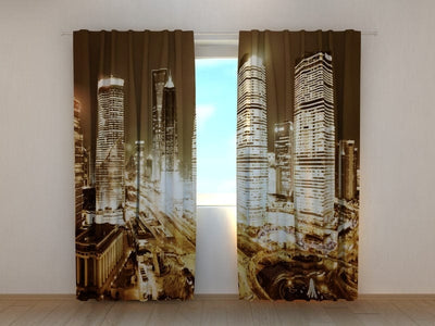 Curtains Night city Tapetenshop.lv