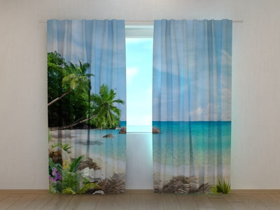 Curtains Ocean coast Tapetenshop.lv