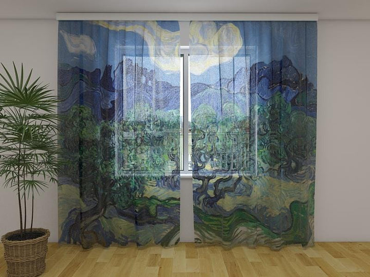 Dienas un nakts aizkari - Olīvkoki - Vinsents van Gogs Tapetenshop.lv
