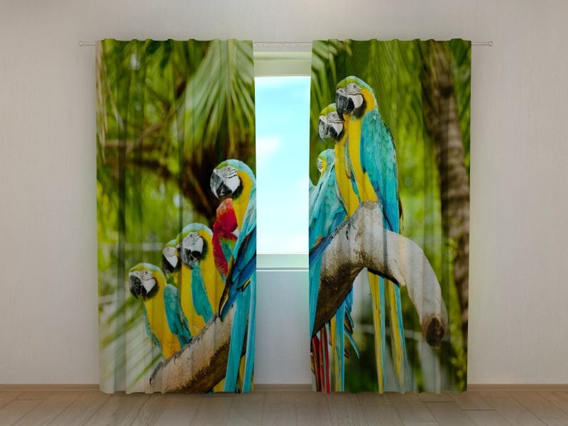Curtains Parrots Tapetenshop.lv