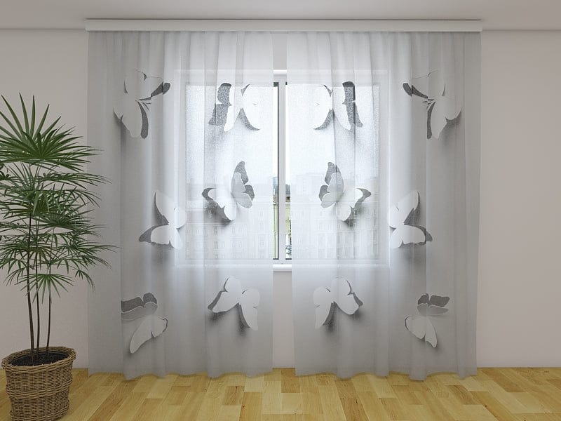 Curtains - Paper butterflies Tapetenshop.lv