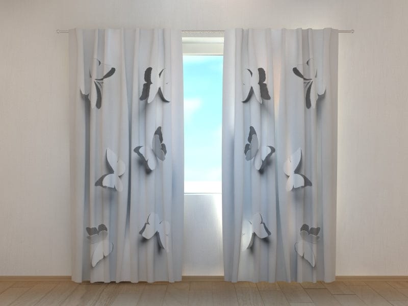 Curtains - Paper butterflies Tapetenshop.lv