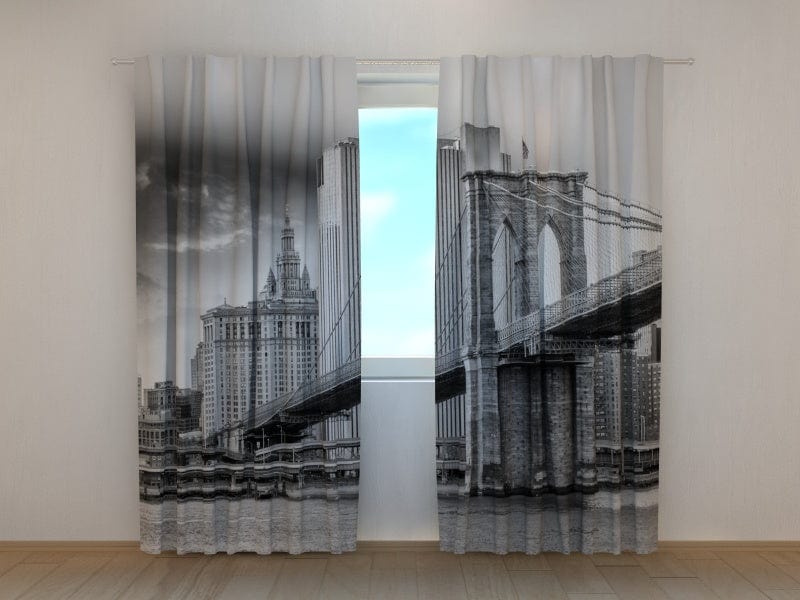 Curtains Grey Brooklyn Bridge 2 Tapetenshop.lv