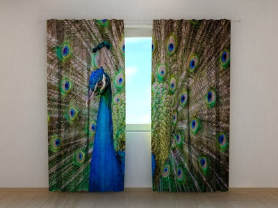 Curtains Stunning peacock Tapetenshop.lv